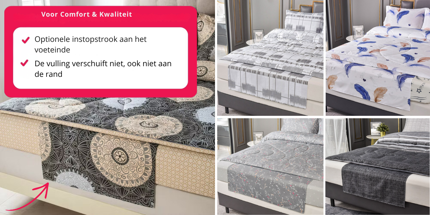 Een instopstrook aan een dekbed zonder overtrek is bij elk dekbed mogelijk