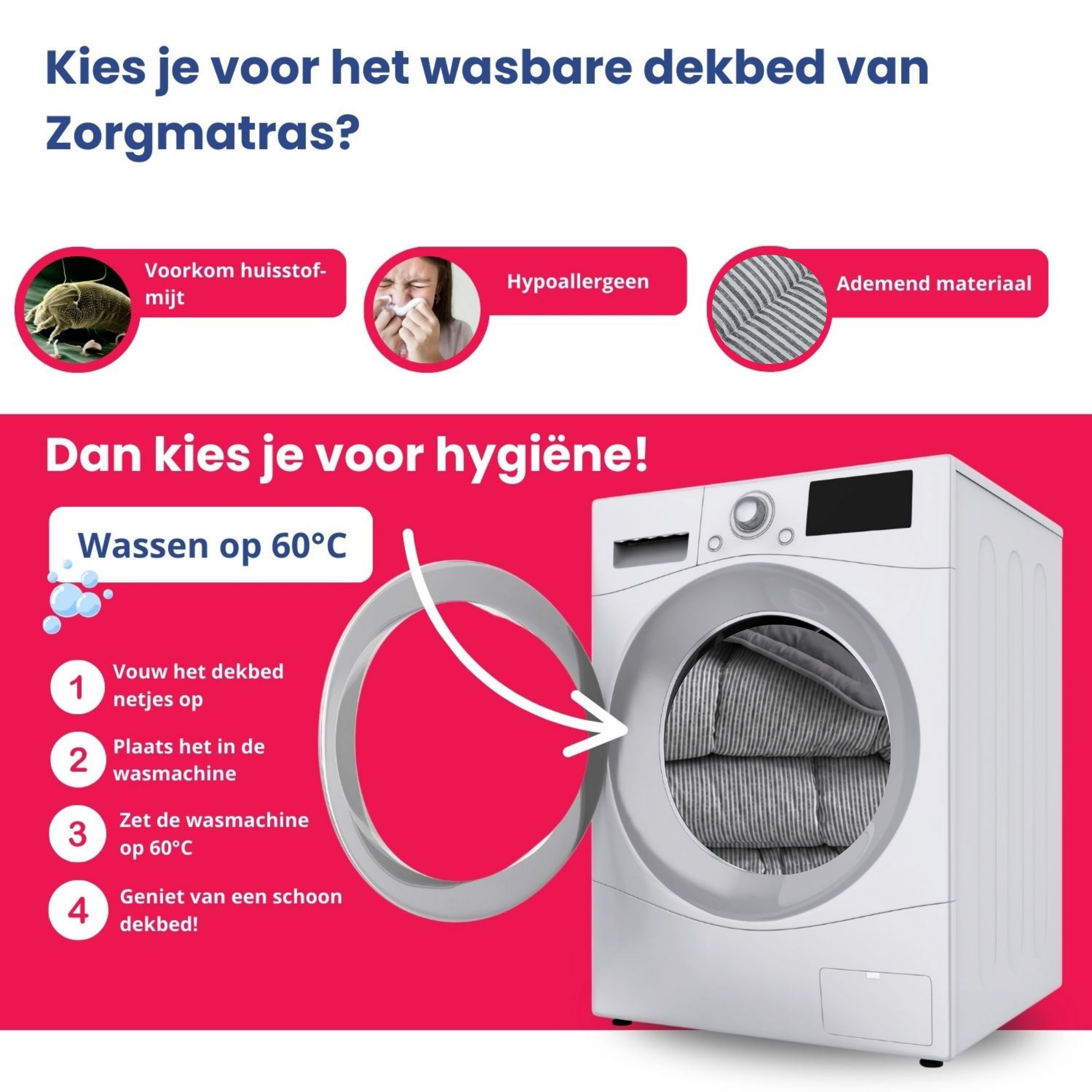 All year dekbed gestreept