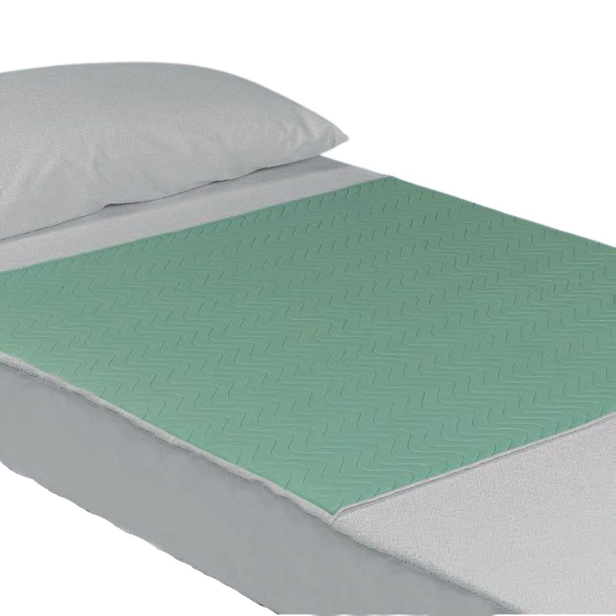 Wasbare groene onderlegger voor extra bescherming van het matras
