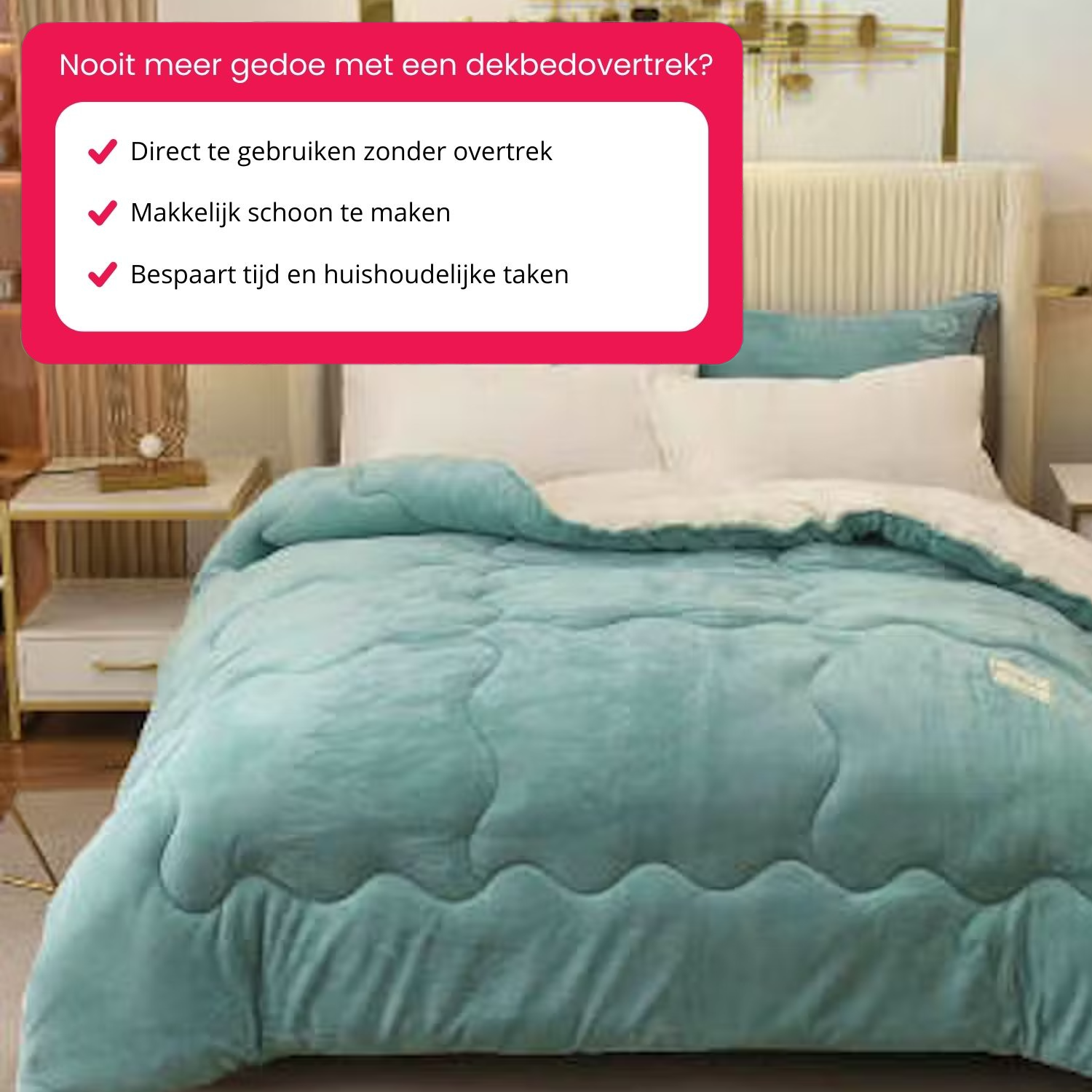 Winterdekbed Teddy Roze