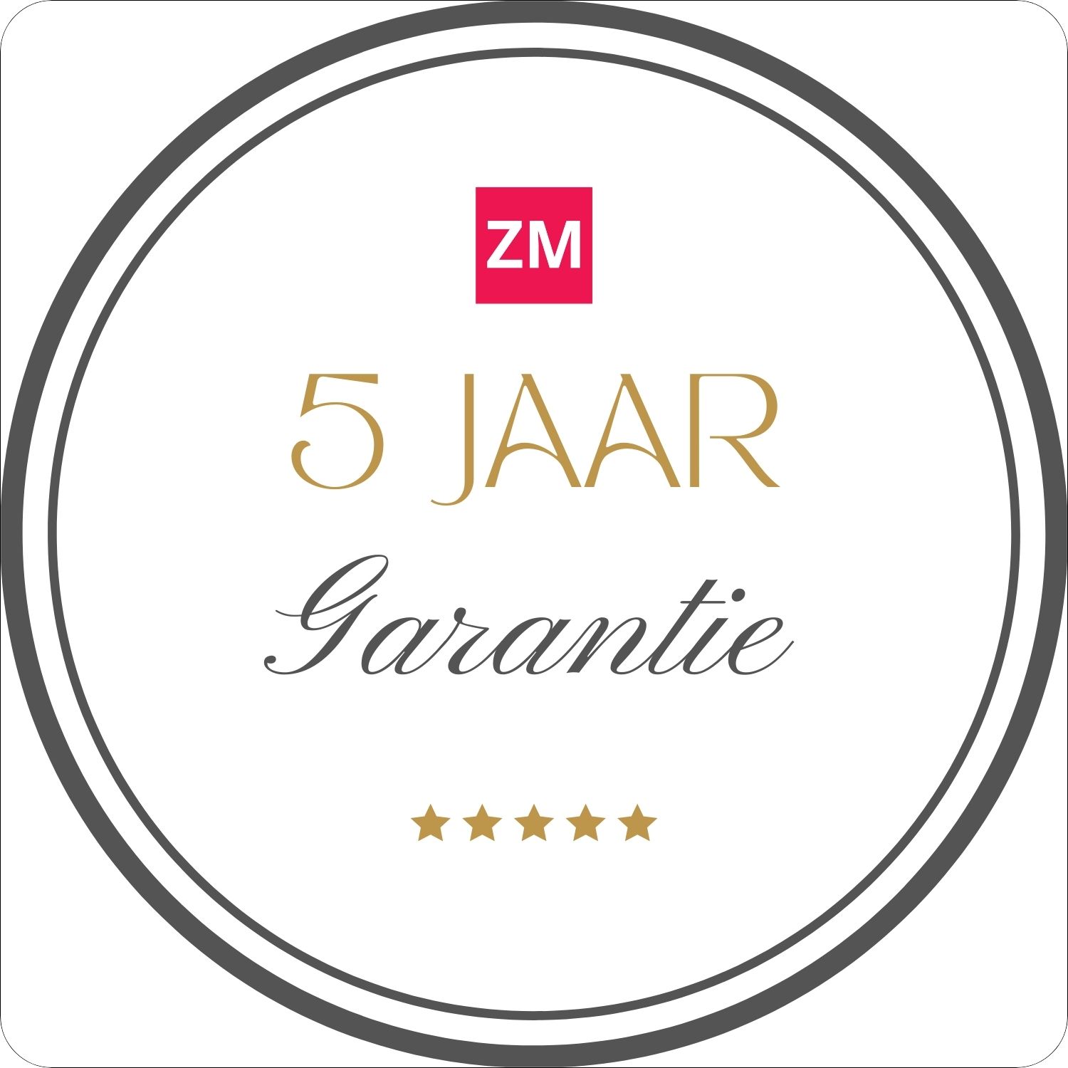 5 jaar garantie