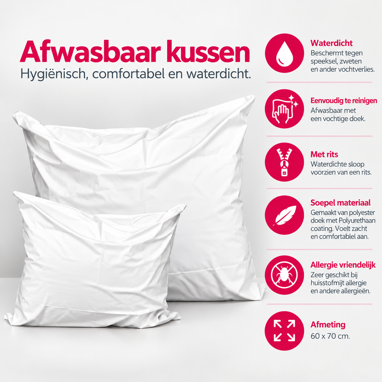 Afwasbaar waterdicht kussen