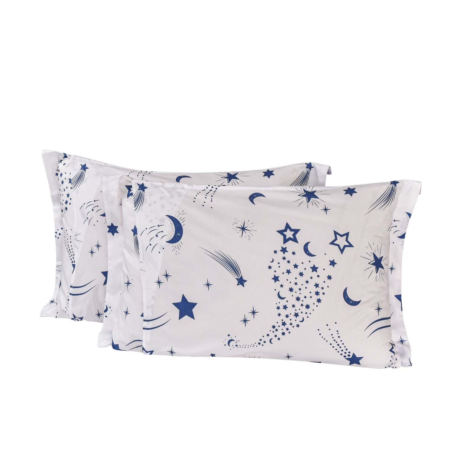 Aveline-kussenslopen achterzijde - wit blauw maan en sterren