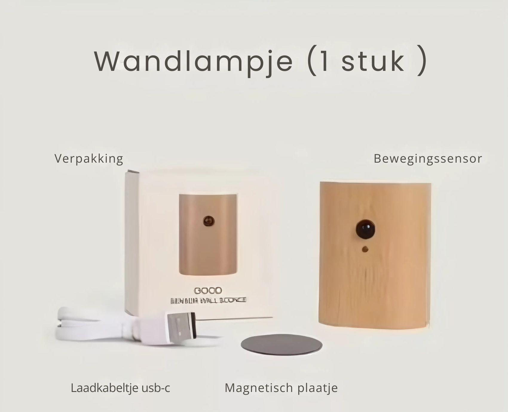 Wandlampje draadloos pir en fotosensor
